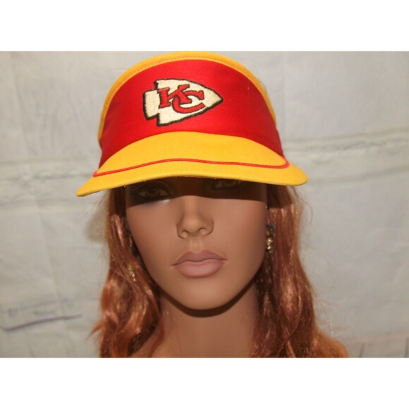Vintage Kansas City Chiefs NFL Sun Golf Visor Made in USA RARE 70's 80's  Unisex - Picture 2 of 6